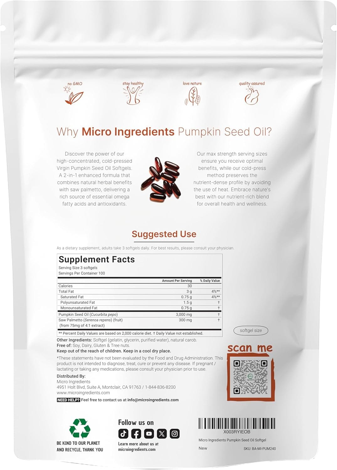 Pumpkin Seed Oil Capsules