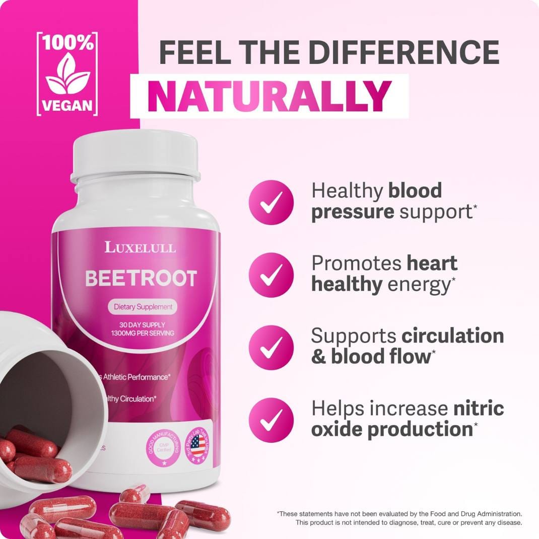 Organic Beetroot Capsules – Daily Nitrate Support for Heart & Circulation
