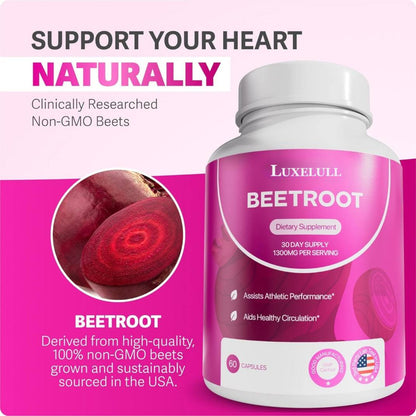 Organic Beetroot Capsules – Daily Nitrate Support for Heart & Circulation