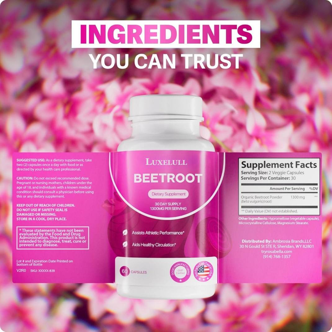 Organic Beetroot Capsules – Daily Nitrate Support for Heart & Circulation