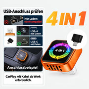 USB-A oder USB-C mit Datenübertragung verwenden. Ein reiner Ladeanschluss ist nicht kompatibel.